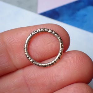 Antique Georgian Era Gold Filled Split Ring, 17 mm outer diameter