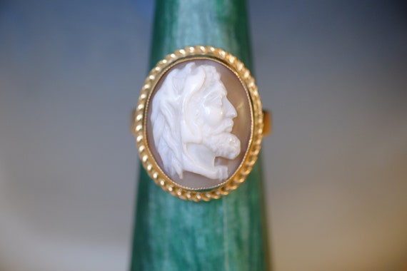 アンティーク 9 カラット ゴールド 彫刻シェル ヘラクレス/ヘラクレス