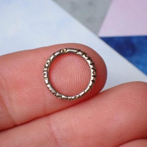 Antique Georgian Era Gold Filled Split Ring, 13 mm outer diameter
