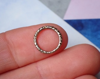 Antique Georgian Era Gold Filled Split Ring, 13 mm outer diameter