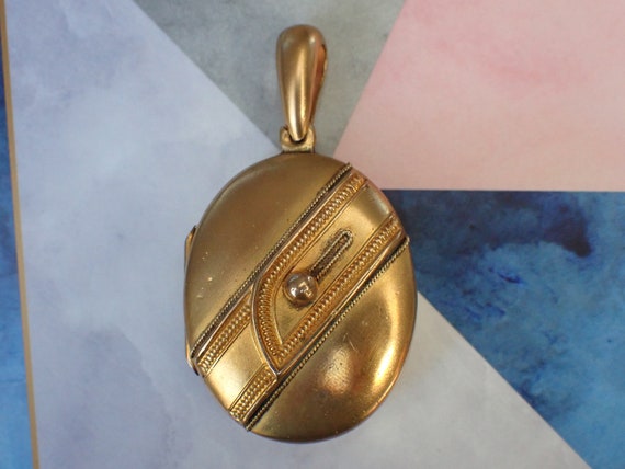 Antique Victorian Pinchbeck Buckle Motif Locket, … - image 4