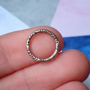 Antique Georgian Era Gold Filled Split Ring, 15 mm outer diameter