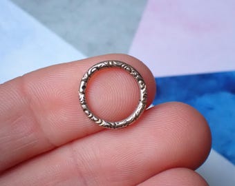 Antique Georgian Era Gold Filled Split Ring, 15 mm outer diameter
