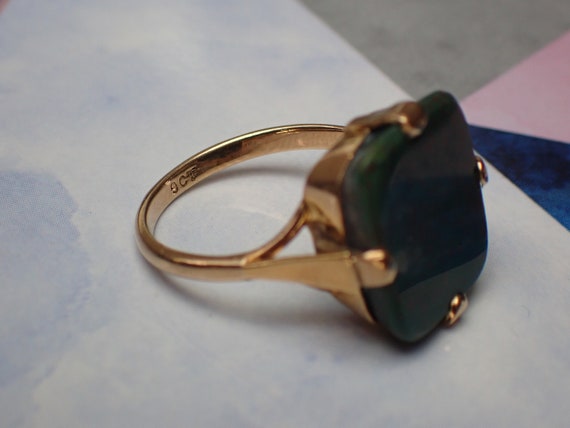 Antique 9ct Gold & Bloodstone Signet Ring - image 9