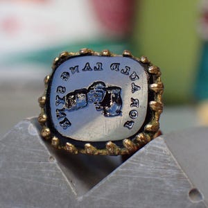 Antique Early Victorian Pinchbeck &quot;For Auld Lang Syne&quot; Seal Fob