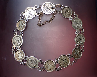 Vintage Silver Plated Chinese Export Souvenir Bracelet