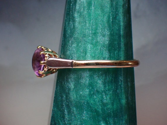 Pretty Vintage Art Deco 9ct & Silver Amethyst Sol… - image 3