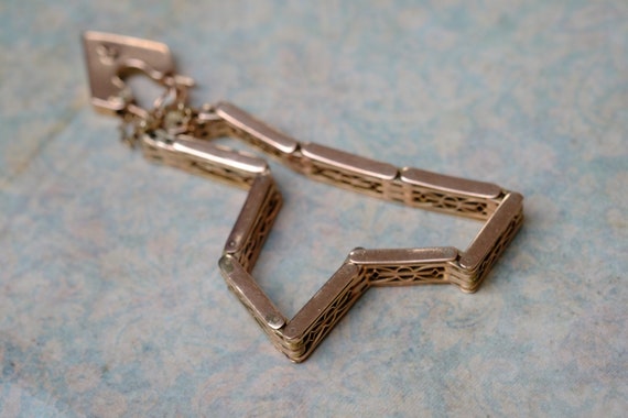 Antique Late Victorian 9ct Gold Fancy Link Gate B… - image 3