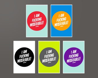 Blank Greeting Card. Any Occasion Card. Adult Humour Typography Notecard