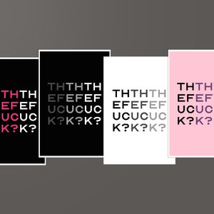 Lege wenskaart MULTIPACK. Any Occasion Card. Adult Language Typography Notecard