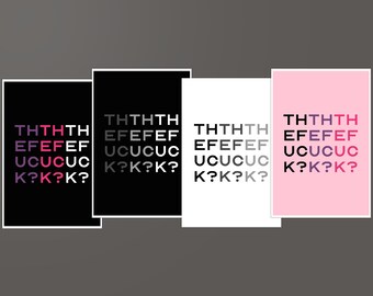 Blank Greeting Card. Any Occasion Card. Adult Language Typography Notecard