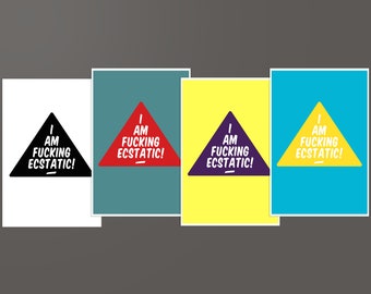 Blank Greeting Card. Any Occasion Card. Adult Humour Typography Notecard