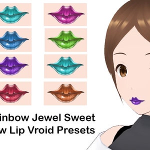 Stunning Rainbow Jewel Preset VRoid Asset - Fully Animated & Customizable for Virtual Streamers Digital DownLoad Vroid VTuber