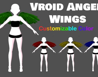 Stunning 3D Angel Wing VTuber Asset - Fully Animated & Customizable for Virtual Streamers Digital DownLoad Vroid VTuber