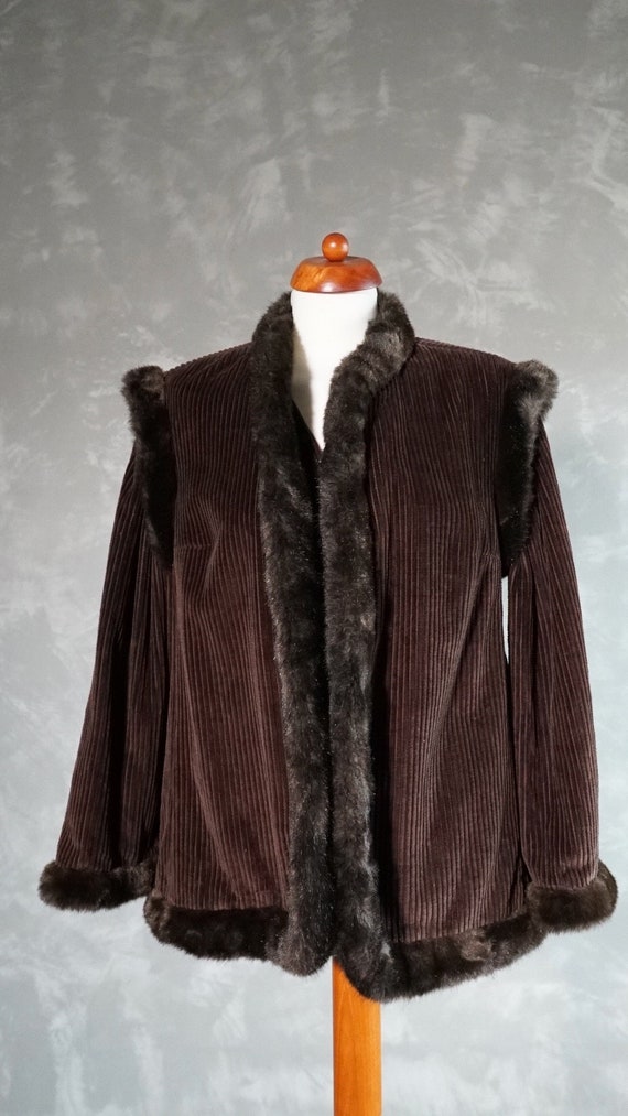 Givenchy Paris vintage velvet blazer w. faux fur  