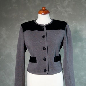 Yves Saint Laurent Rive Gauche wool woven sweater jacket size M