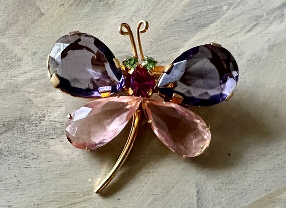 Vintage Made in Austria Brooch and Clip-on Earrings S… - Gem
