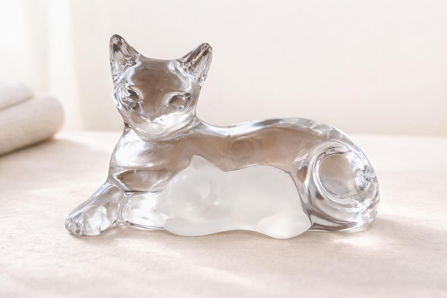 Vintage Lenox Glass Cat - Etsy