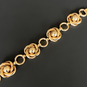 Vintage Bartek Gold Tone Jewelry Bracelet Modernist