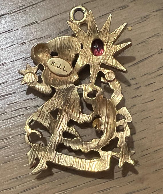 KJL Kenneth Jay Lane 1960’s Scorpio Zodiac Pendant - image 3