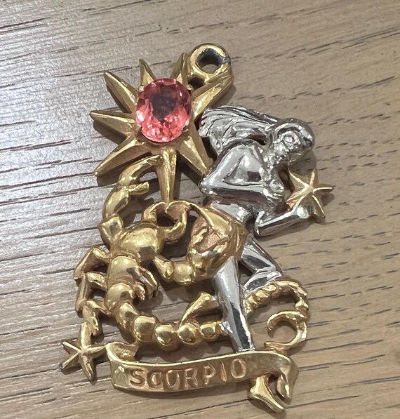 KJL Kenneth Jay Lane 1960’s Scorpio Zodiac Pendant - image 2