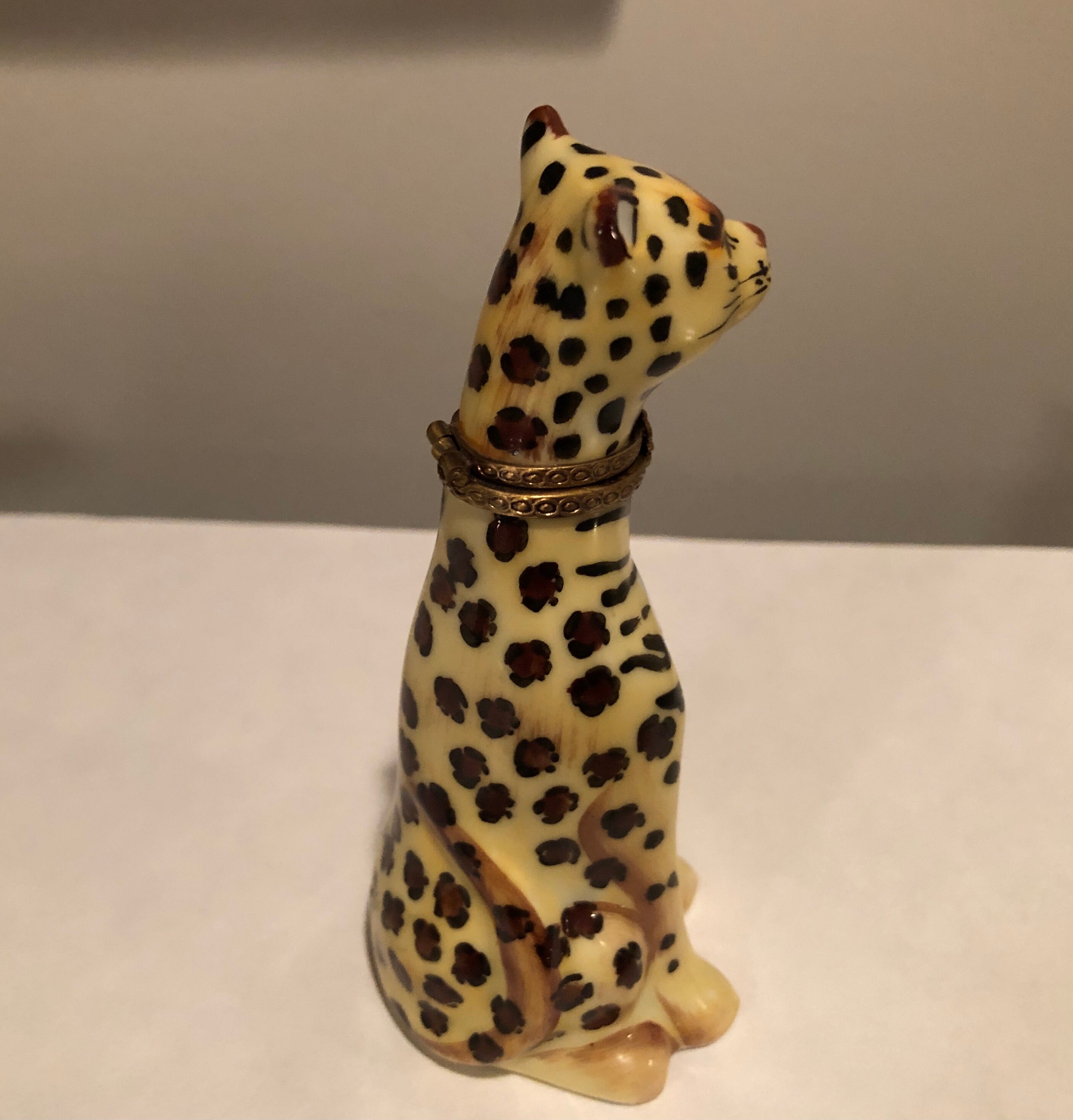 Limoges Porcelain Cheetah Trinket Box Peint Main Hand Painted | Etsy
