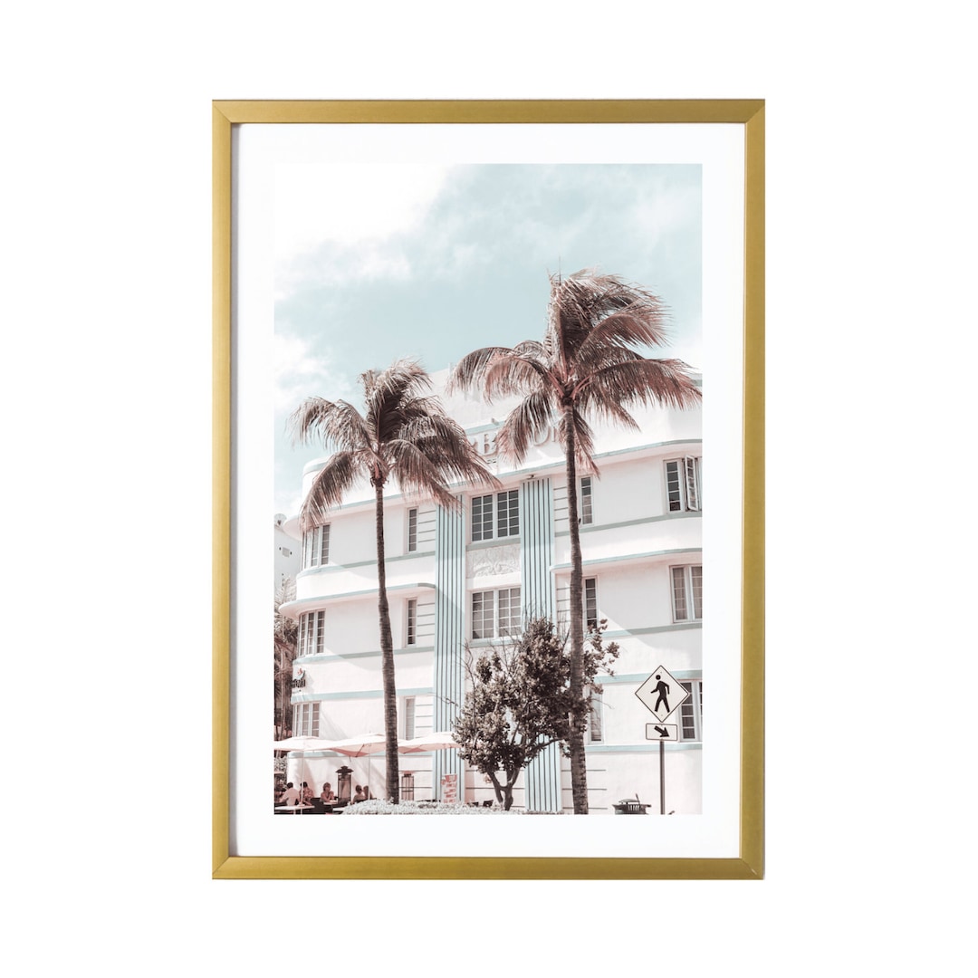 Miami Art Deco Print South Beach Photography Wall Art Etsy