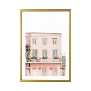 New Orleans Art French Quarter Pink Poster Print Decoración de pared