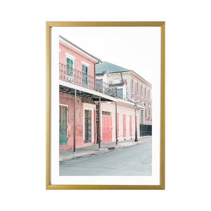New Orleans Art French Quarter Pink Poster Print Decoración de pared