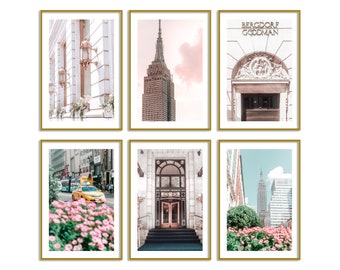 New York City Photography Prints Set of 6 Wall Art Room Decor