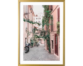 Rome Italy Wall Art Travel Print Pink Art Print Pastel Poster for the Bedroom, Nursery, Living Room