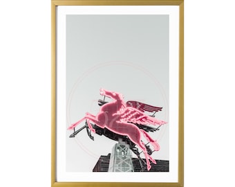 Dallas Wall Art Photography Pegasus Print Pink Room Decor