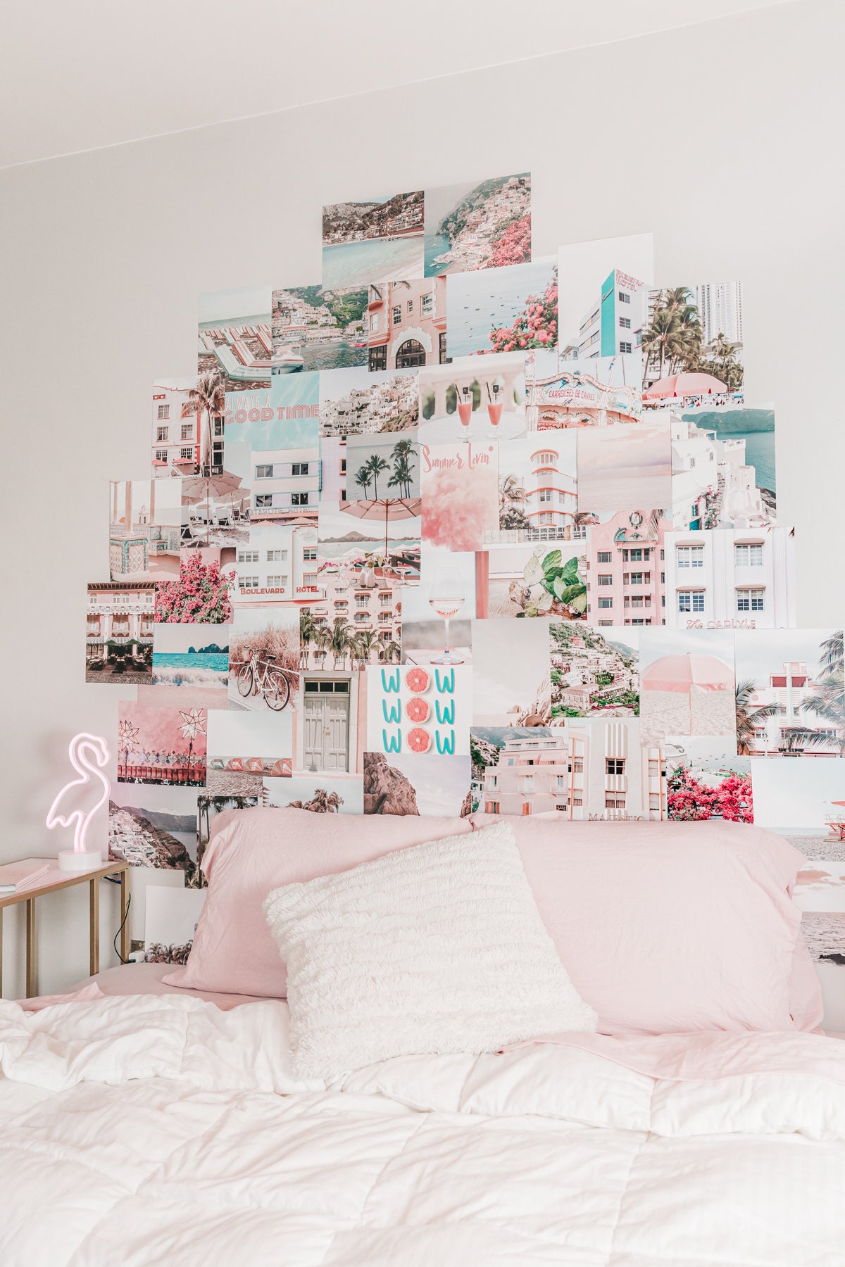 Beach Summer Aesthetic Room Decor, Teen Wall Photo Collage Art — Tara