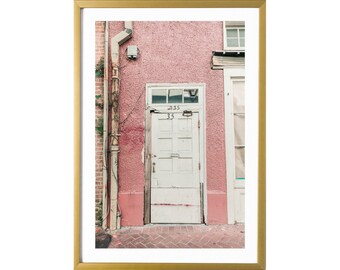 New Orleans Art French Quarter Pink Poster Print Wall Decor