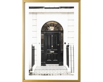 London Wall Art Decor // Travel Prints // Notting Hill // UK Photography // Black Art Prints // Door Photography // London Door