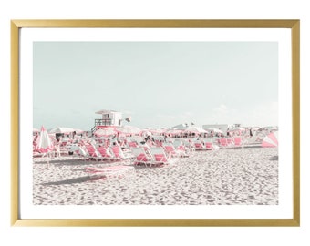 Beach Print Miami Photography Pastel Wall Art