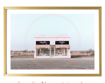 Fashion Poster Marfa Wall Decor Pastel Pink Aesthetic Print
