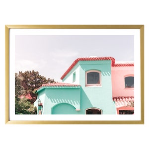 Sardinia Italy Pastel Wall Art Travel Print Mediterranean Art Print Poster Porto Cervo