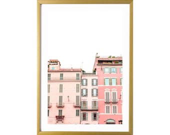 Rome Italy Wall Art Travel Print Pink Art Print Pastel Poster for the Bedroom, Nursery, Living Room