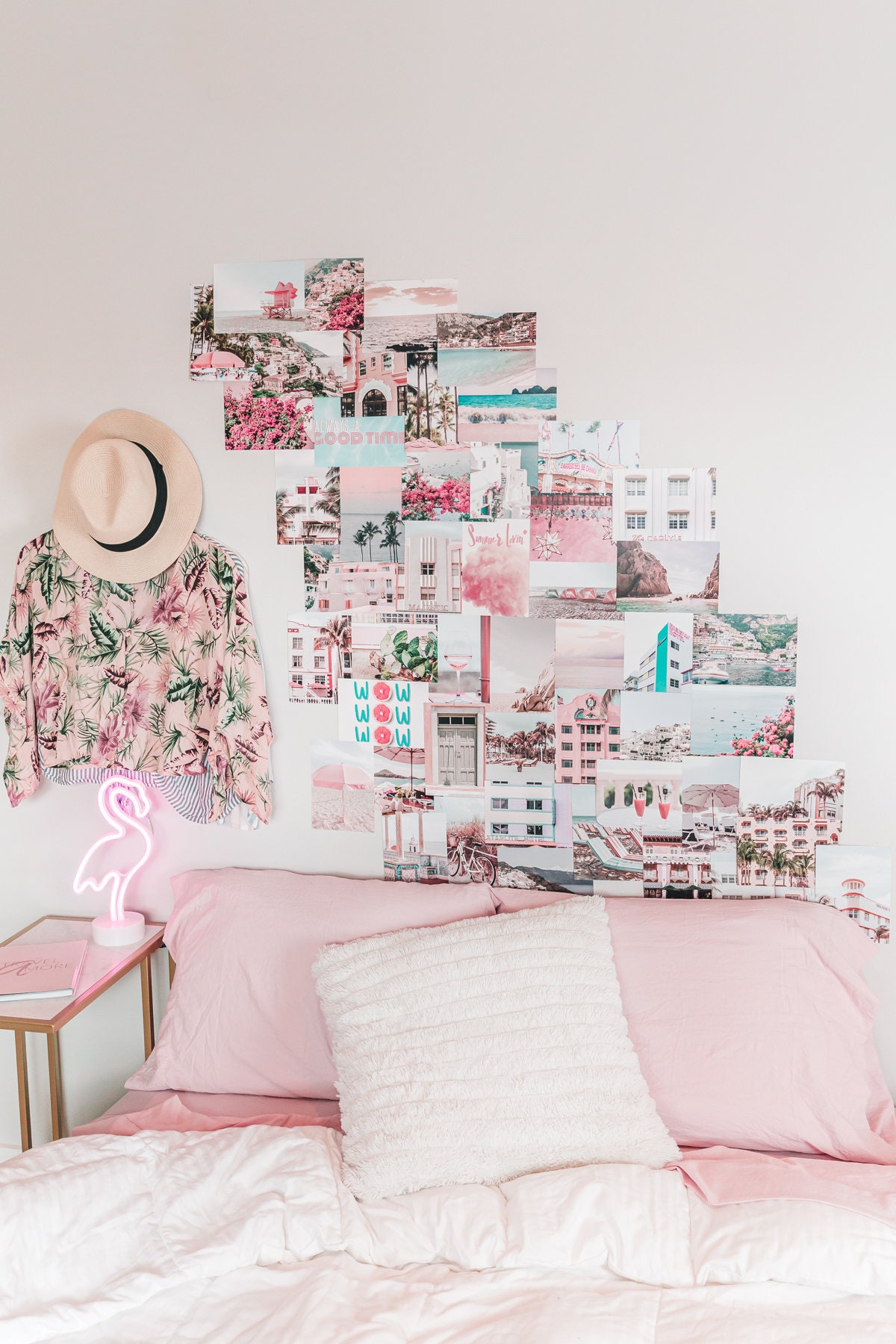 Summer Lovin' Wall Collage Kit Pink Aesthetic Travel | Etsy