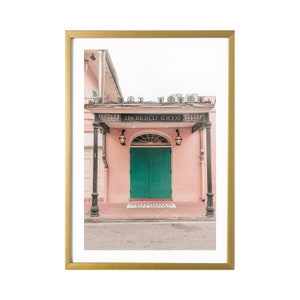New Orleans Art French Quarter Pink Poster Print Decoración de pared