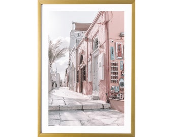 Santorini Greece Wall Art Prints Pink Photography Room Decor