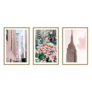 New York City Set of 3 Wall Art Colorful Gallery Wall Print Set