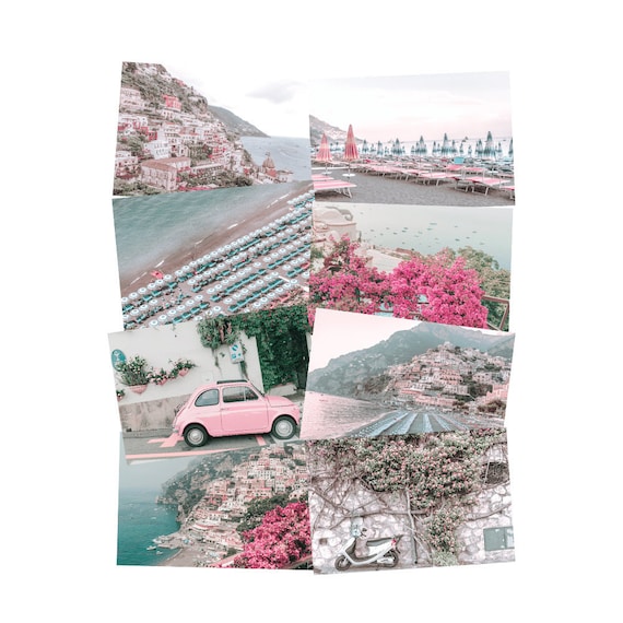 Positano Posters Aesthetic Collage Wall Decor Set of 8 Art Prints