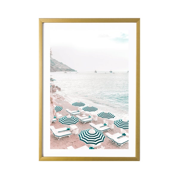 Positano Italy Beach Wall Art Print Travel Room Decor