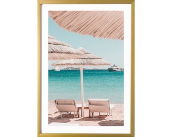 Sardinia Italy Modern Wall Art Beach Print Mediterranean Art Print Poster Porto Cervo