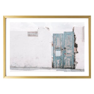 Santorini Greece Art Print Door Photography Blue Wall Art Prints
