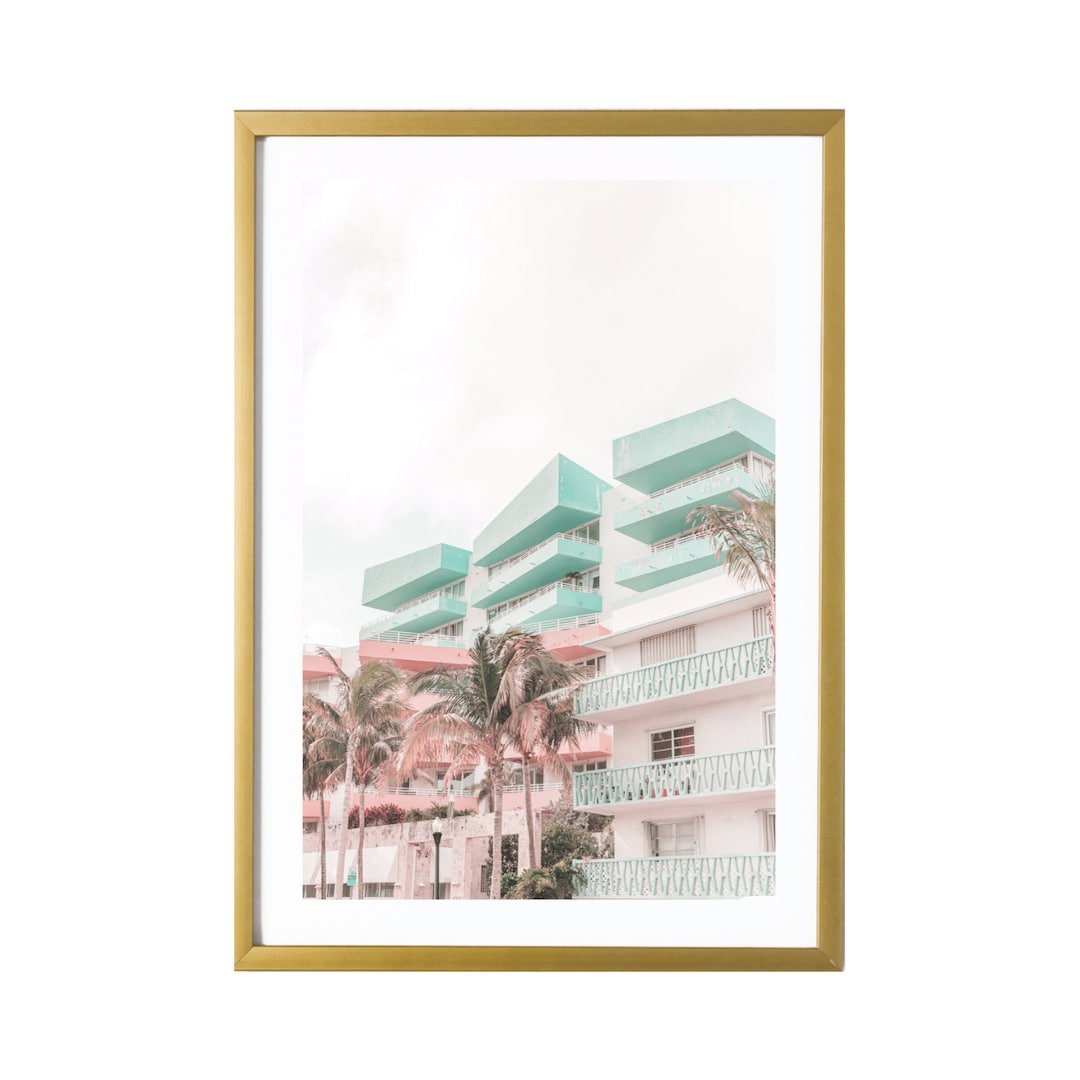 Miami Art Deco Print South Beach Photography Wall Art Etsy