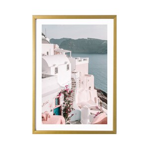 Greece Print Santorini White Wall Art Room Decor Travel Photography