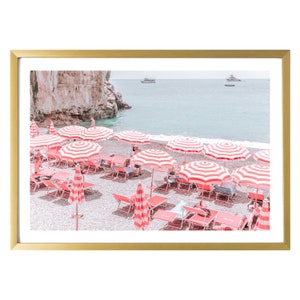 Italy Wall Art // Positano // Travel Wall Art // Living Room Decor // Italy Print // Italian Decor // Beach Photography // Umbrella Print